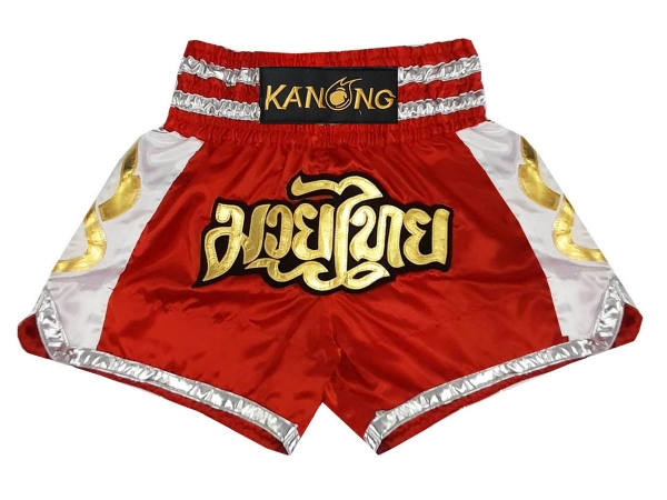 Kanong Muay Thai Shorts : KNS-141-Red